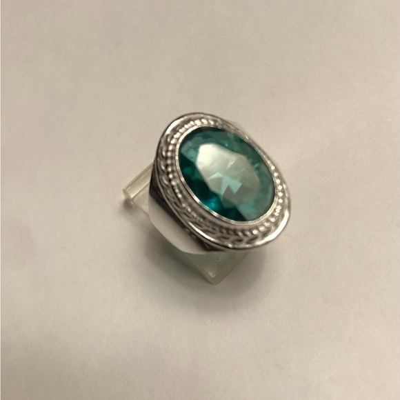 Tsavorite Stamped 925 Sterling Silver Ring - Picture 6 of 7